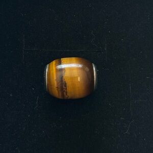Sterling silver brown bead. Stamped 925